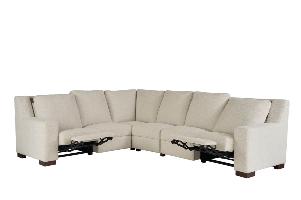 Special Order Motion RHODES SECTIONAL in fabric: Oris Snow.