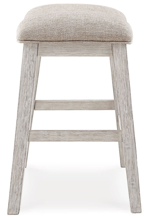 Skempton - White - Upholstered Stool