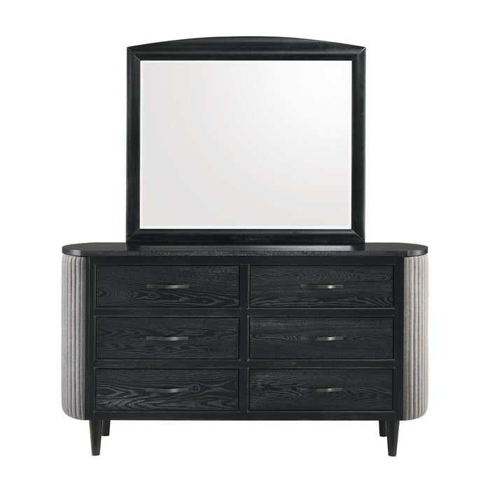 Skyline - Dresser & Mirror - Black / Gray