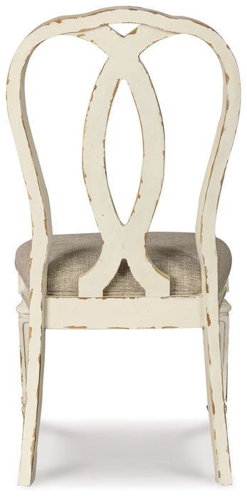 Realyn - Chipped White - Dining Uph Side Chair  - Ribbonback