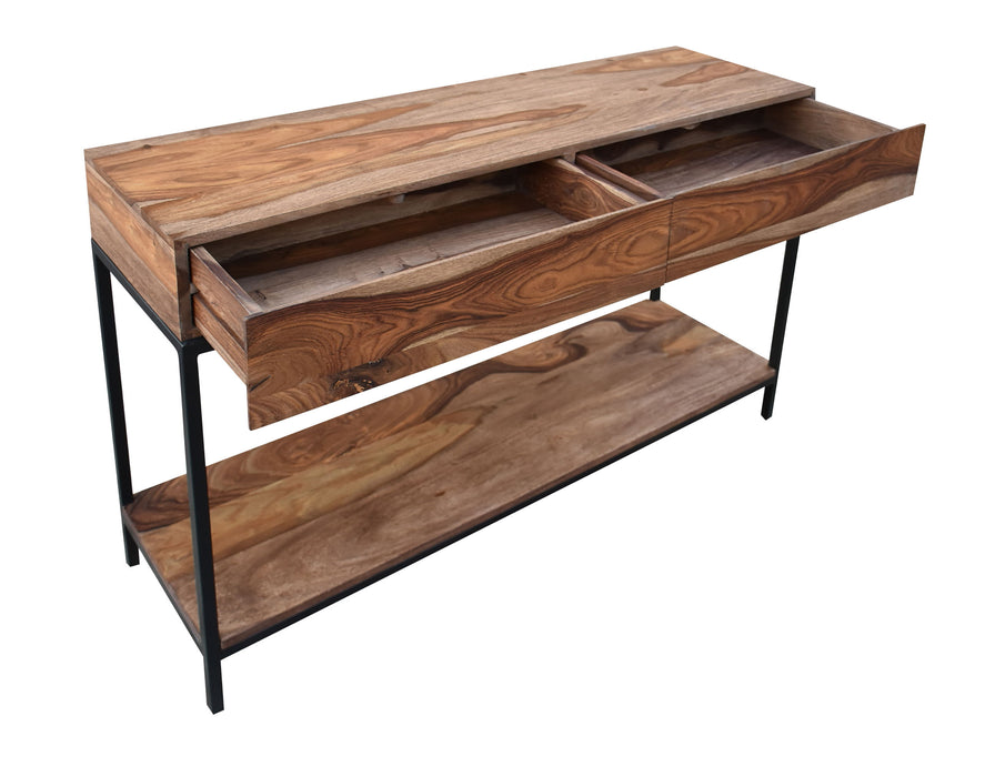 Springdale II - Two Drawer Console Table - Nut Brown