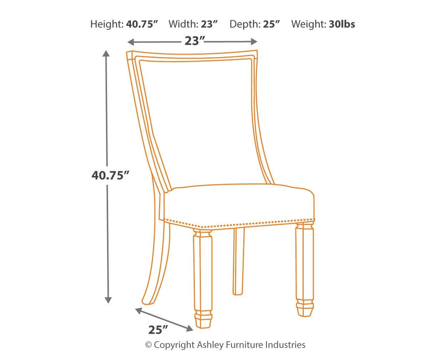 Bolanburg - Brown / Beige - Dining Uph Side Chair  - Uph Back