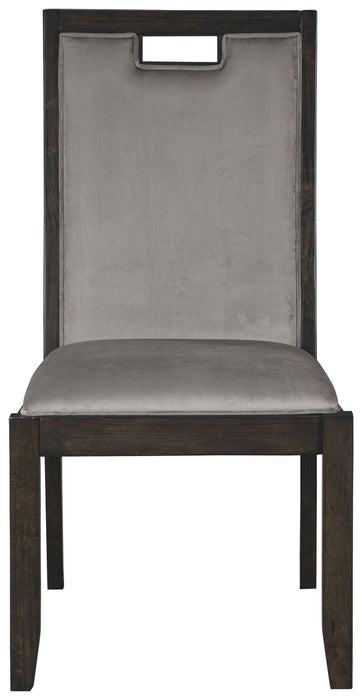 Hyndell - Gray / Dark Brown - Dining Uph Side Chair
