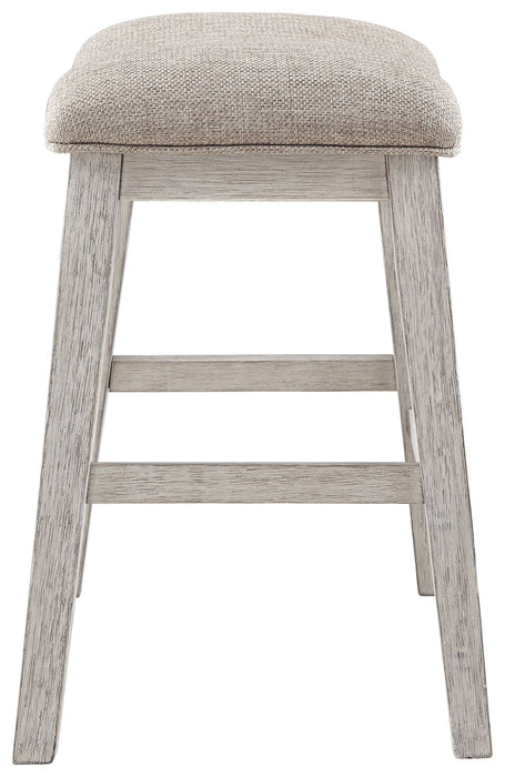 Skempton - White - Upholstered Stool