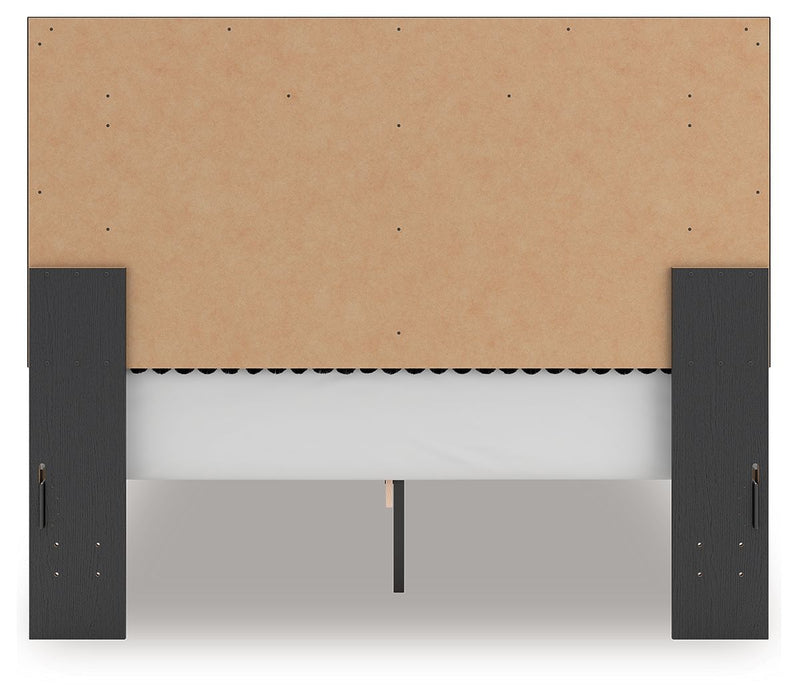 Zuraleus - Upholstered Panel Platform Bed With Roll Slats