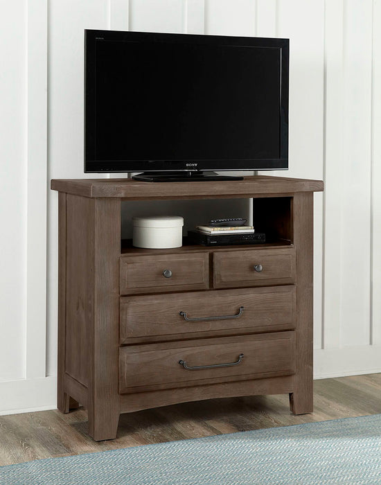 Sawmill - 4-Drawer Media Chest - Saddle Gray