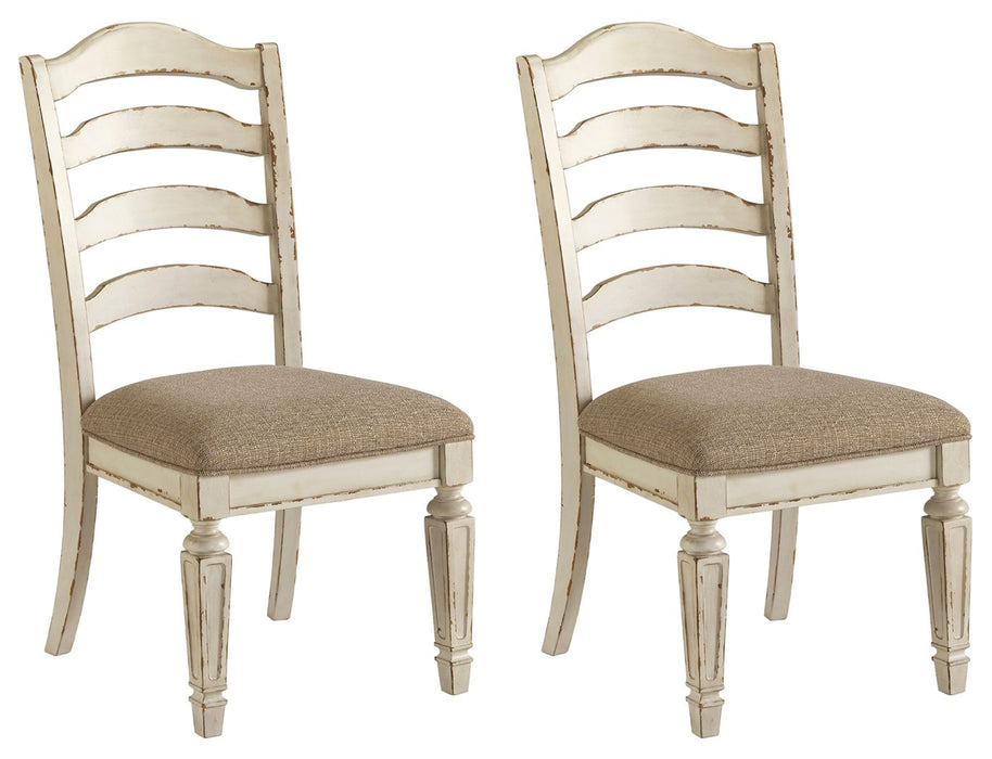 Realyn - Chipped White - Dining Uph Side Chair  - Ladderback