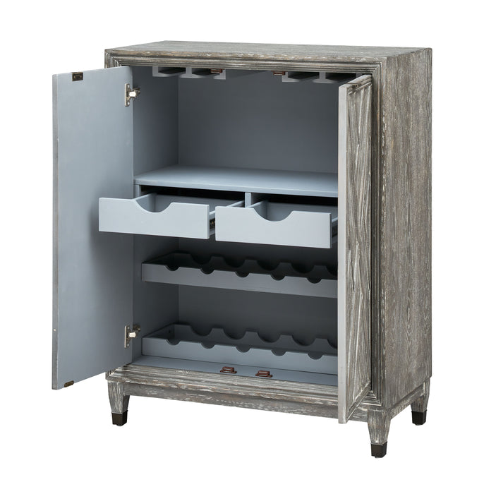Kit - Two Door Wine Cabinet - Sterns Gray