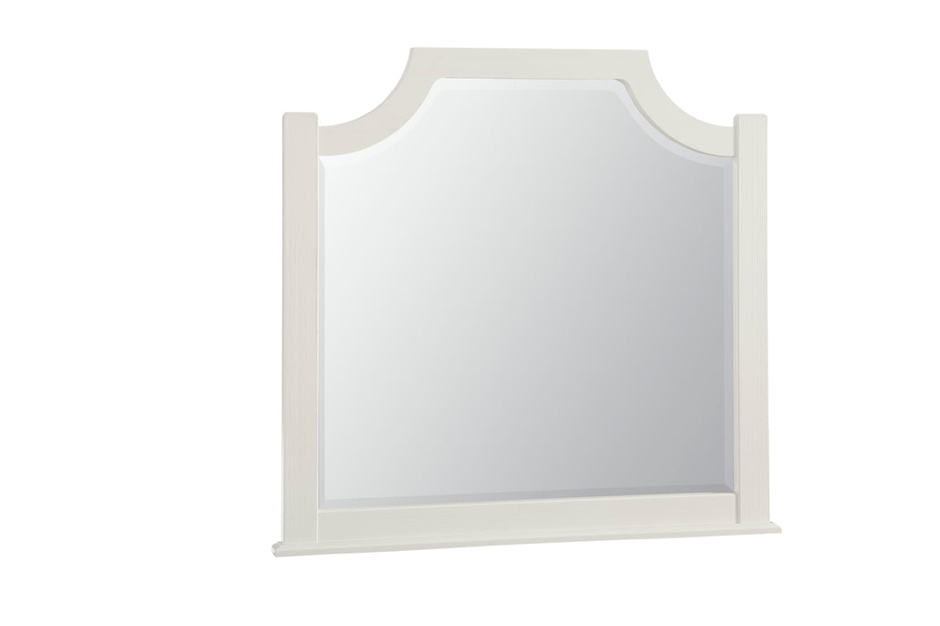 Maple Road - Scalloped Mirror With Beveled Glass - Soft White