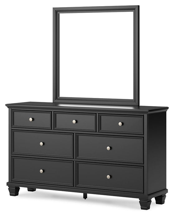 Lanolee Dresser and Mirror in Black by Ashley Lanolee Dresser and Mirror in Black by Ashley