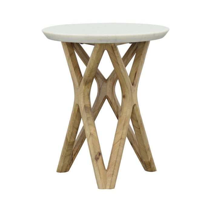 Zion - Accent Table - Natural / Marble