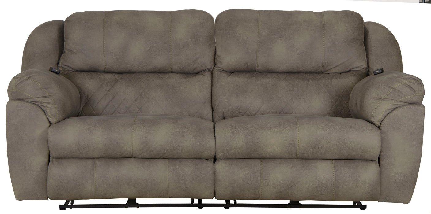 Flynn - Power Lay Flat Reclining Sofa Power Adjustable Headrest & Lumbar and Dual Heat & Massage - Fig