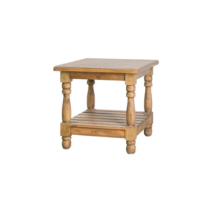 ET08-RI-TP End Table  turned leg end table toasted pecan