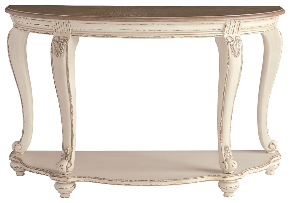 Realyn - White / Brown - Sofa Table