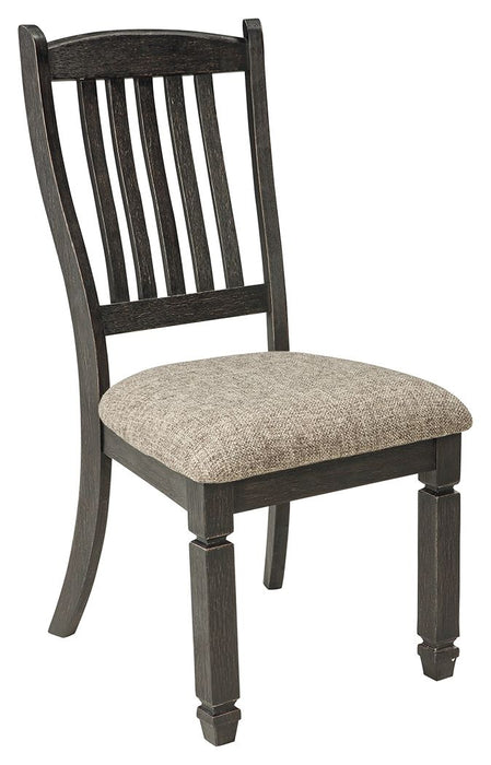 Tyler - Black / Grayish Brown - Dining Uph Side Chair  - Slatback