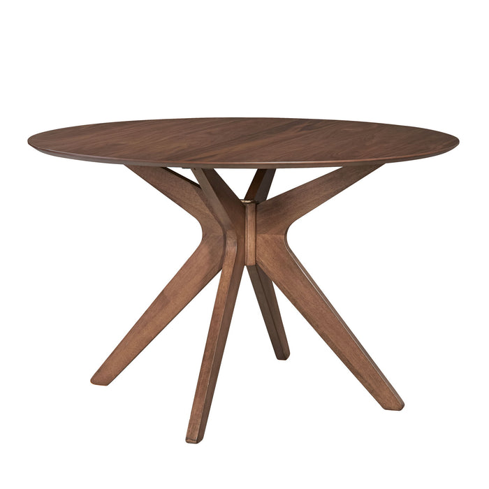 Space Savers - 5 Piece Pedestal Table Set - Dark Brown