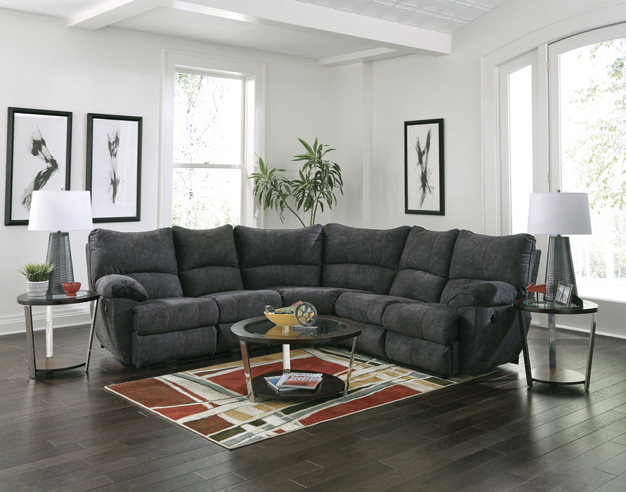 Shane - 2 Piece Reclining Sectional - Smoke