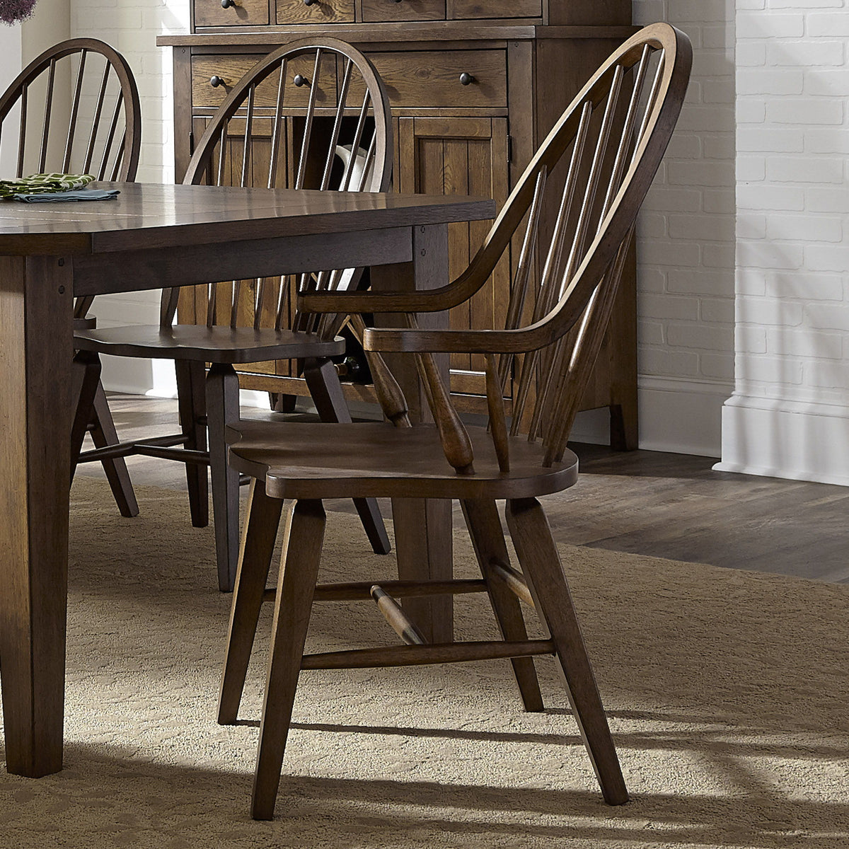 Hearthstone Ridge - Windsor Back Arm Chair — Railway Freight Furniture