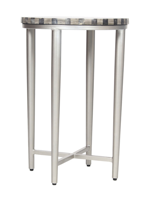 Torrin - Accent Table - Gray Bone / Antique Silver Finish
