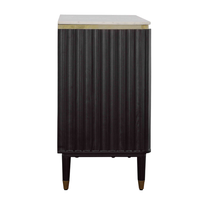 Carlyle - Two Door Bar Cabinet - Black / Gold
