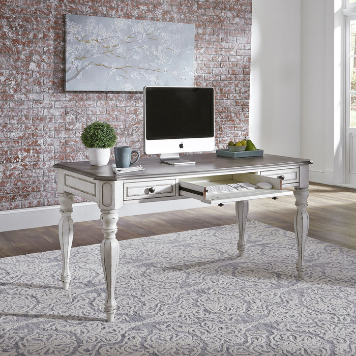 Magnolia Manor - 3 Piece Desk & Hutch Set - White