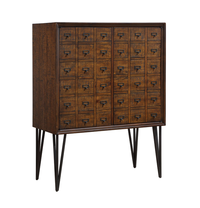 Oxford - Two Door Bar Cabinet - Distressed Brown