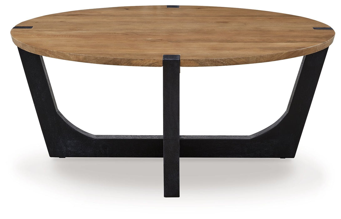 Hanneforth - Brown - Round Cocktail Table