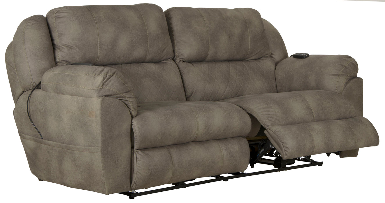 Flynn - Power Lay Flat Reclining Sofa Power Adjustable Headrest & Lumbar and Dual Heat & Massage - Fig