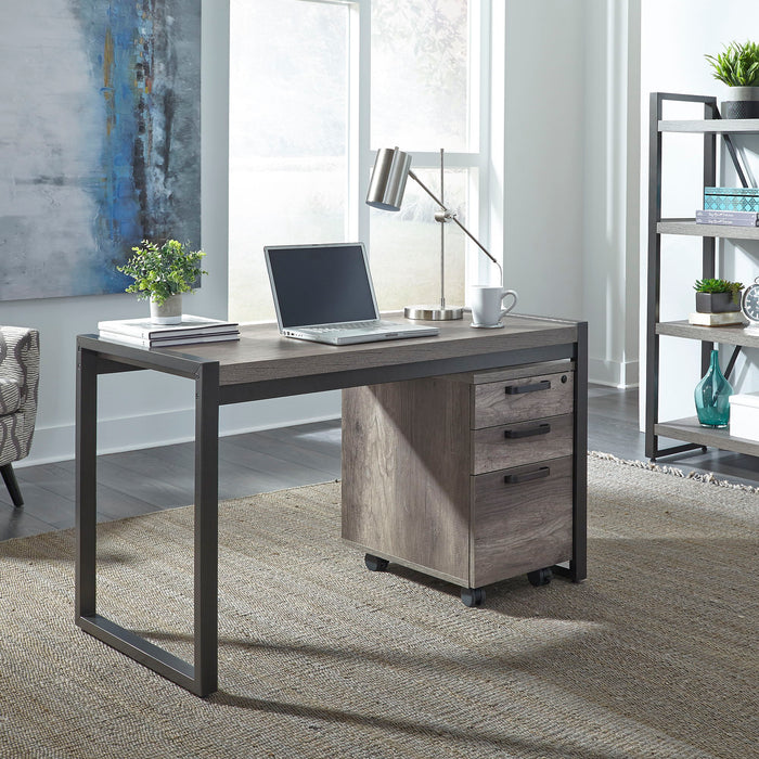 Tanners Creek - 2 Piece Home Office Desk Set - Dark Gray