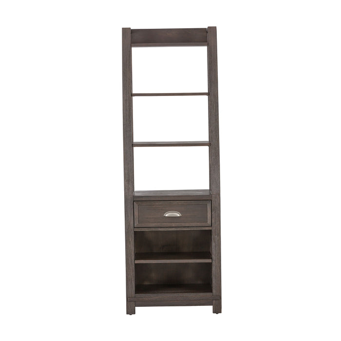Heatherbrook - Leaning Bookcase Pier - Black