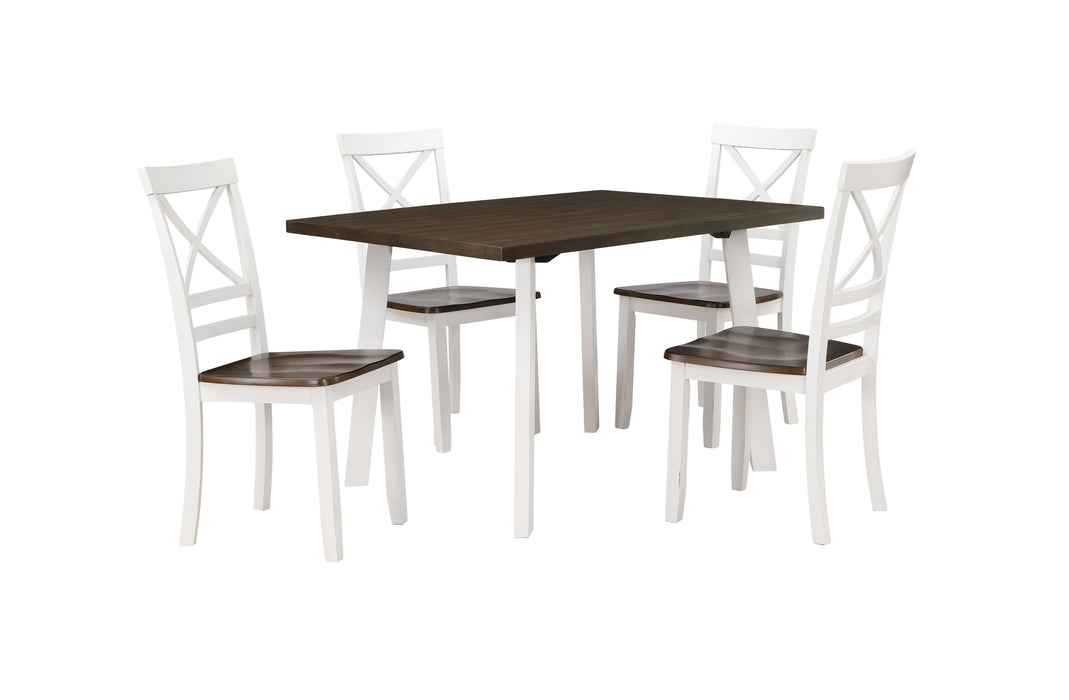Ivy Lane - 5 Piece Dining Set Table & 4 Chairs - Buttermilk