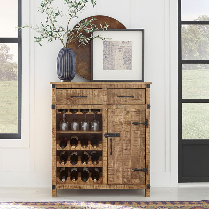 Emerson - Wine Accent Cabinet - Light Brown