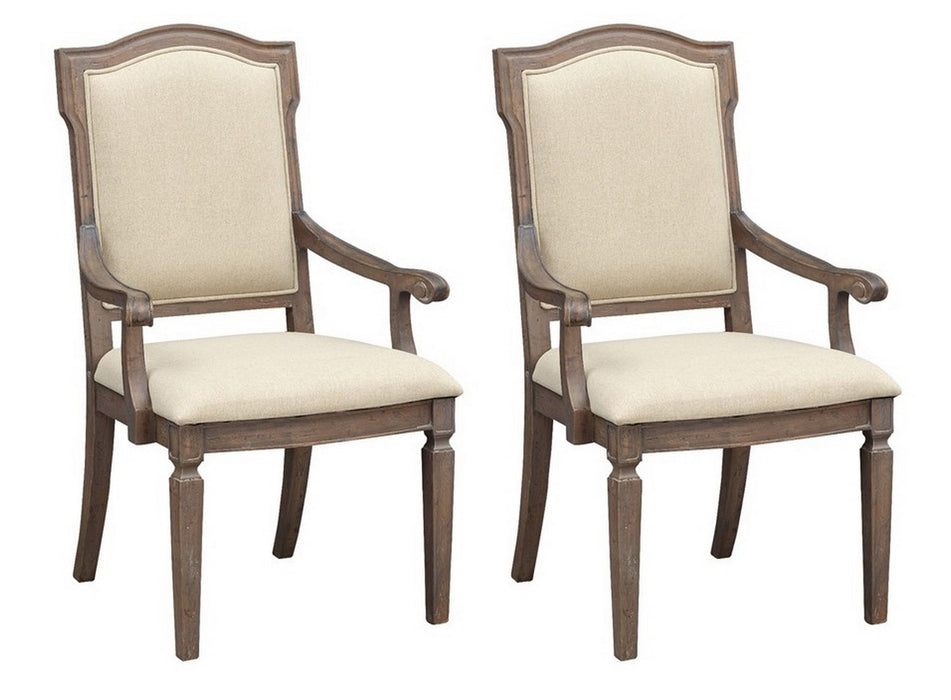 Sussex - Upholstered Dining Arm Chairs (Set of 2) - Russet Brown