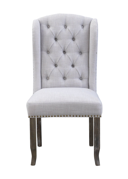 Juliet - Upholstered Accent Chairs (Set of 2) - Valerie Gray / Silvery Gray