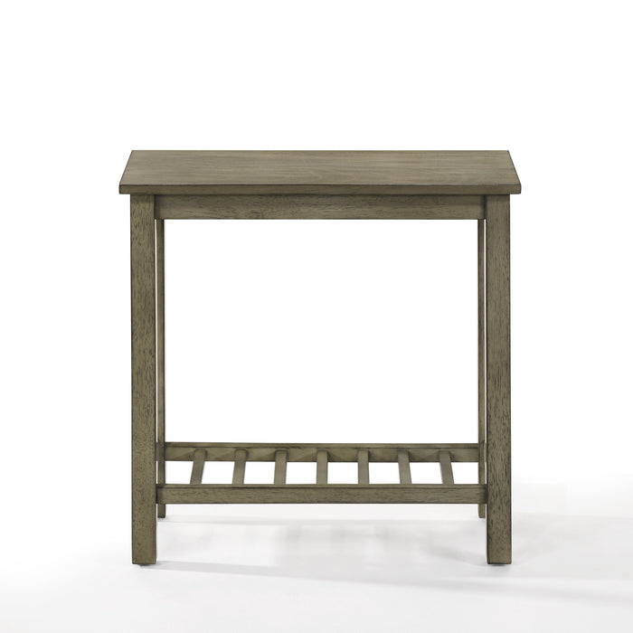 Eden - Chairside Table - Gray - Wood