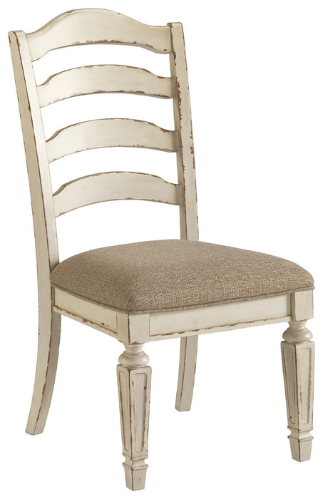 Realyn - Chipped White - Dining Uph Side Chair  - Ladderback