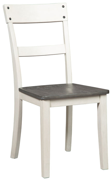 Nelling - White / Brown / Beige - Dining Room Side Chair