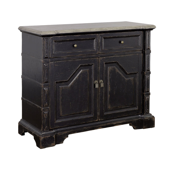 Midnight Storm - Two Door Two Drawer Cabinet - Off White
