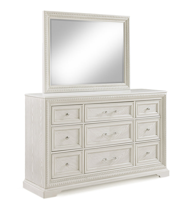 Alexandria - Dresser & Mirror - White
