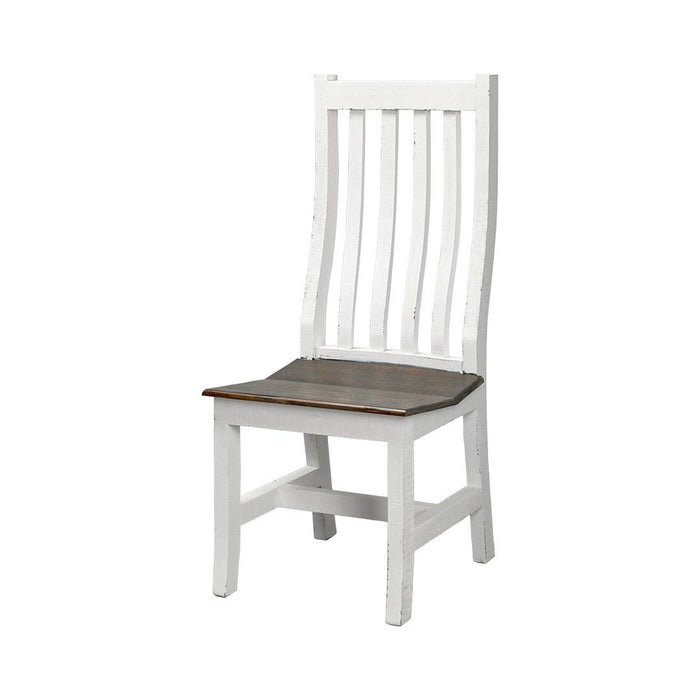 HO-SIL6 Dining Chair Aged White, Tobacco Seat