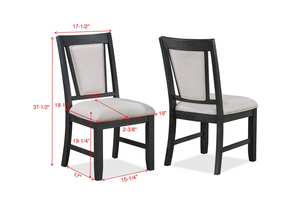 Stevens - Side Chair (Set of 2) - Charcoal & Gray