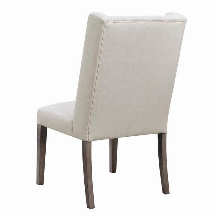 Bexley - Tufted Side Chairs (Set of 2) - Dark Brown And Beige